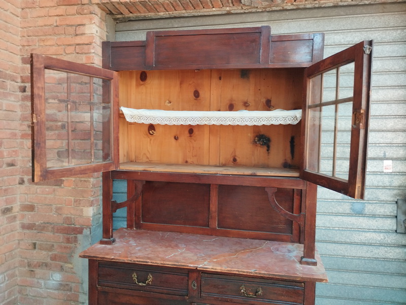 armario alacena comedor 2piezas+marmol 102-214x118x48 1u